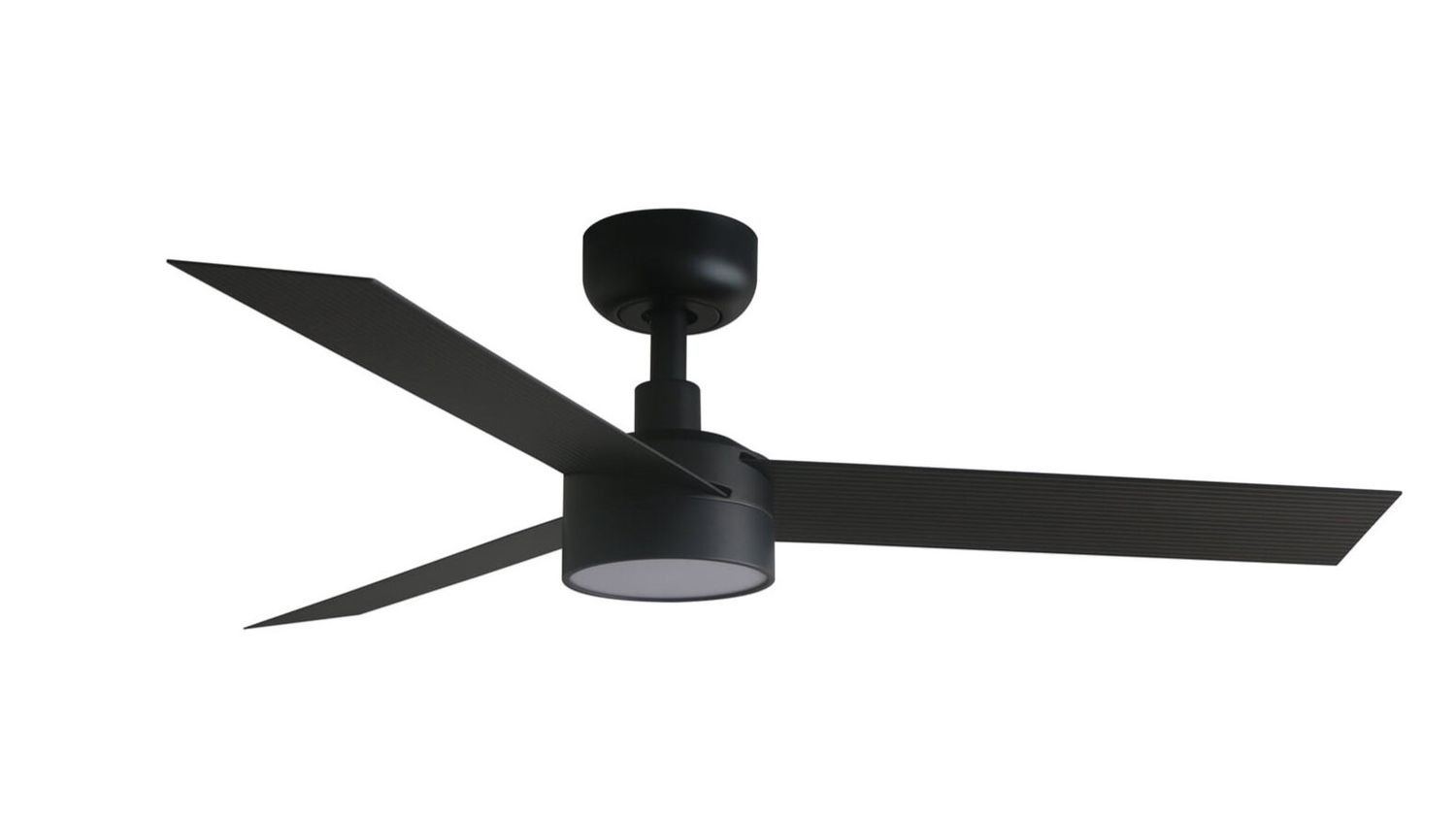 Cruiser 132cm Black-Black Ceiling Fan with Light &amp; Remote Control by Faro