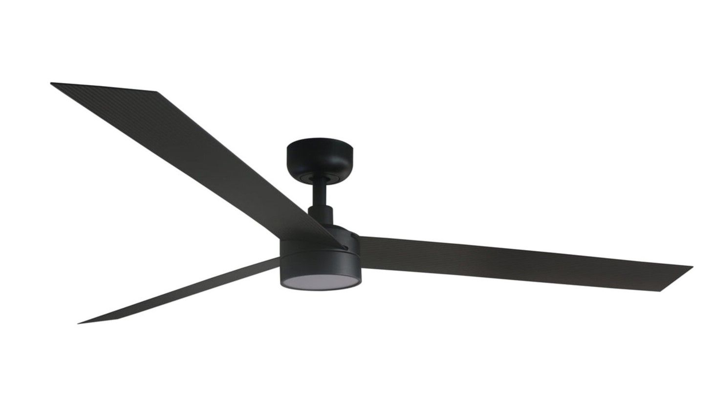 Cruiser 160cm Black-Black Ceiling Fan with Light &amp; Remote Control by Faro