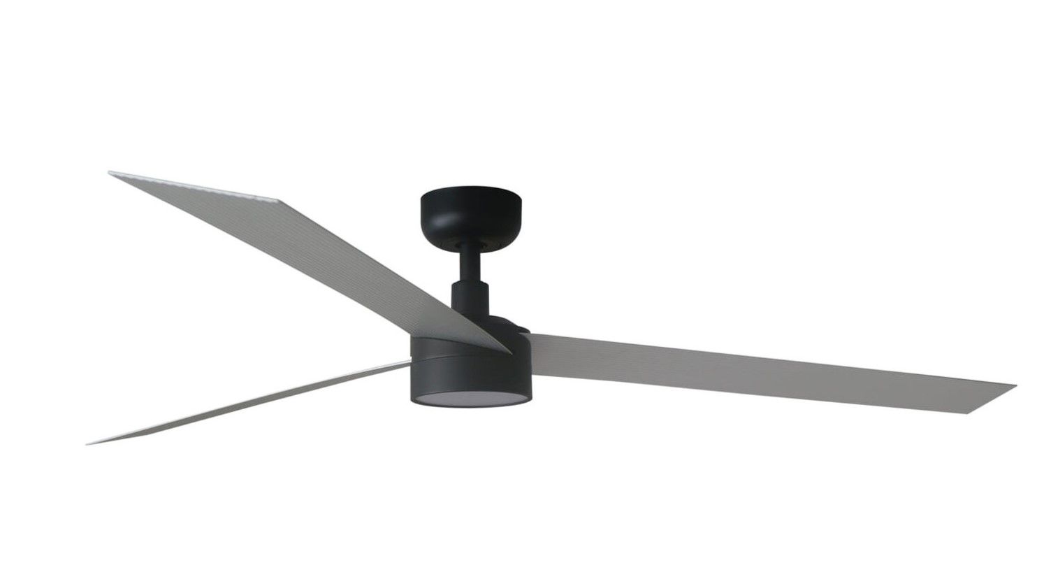 Cruiser 160cm Black-Aluminium Ceiling Fan with Light &amp; Remote Control by Faro