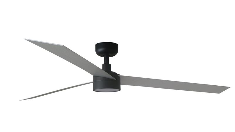 Cruiser 160cm Black-Aluminium Ceiling Fan with Light &amp; Remote Control by Faro
