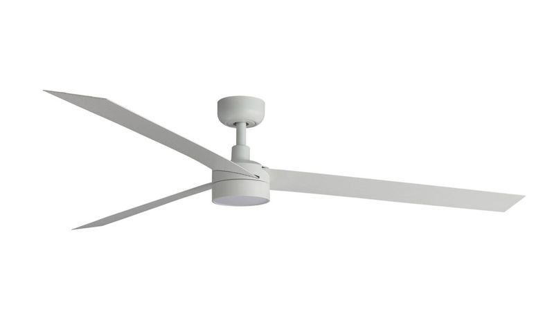 Cruiser 160cm White-White Ceiling Fan with Light &amp; Remote Control by Faro