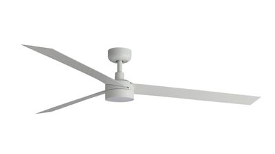 Cruiser 160cm White-White Ceiling Fan with Light &amp; Remote Control by Faro