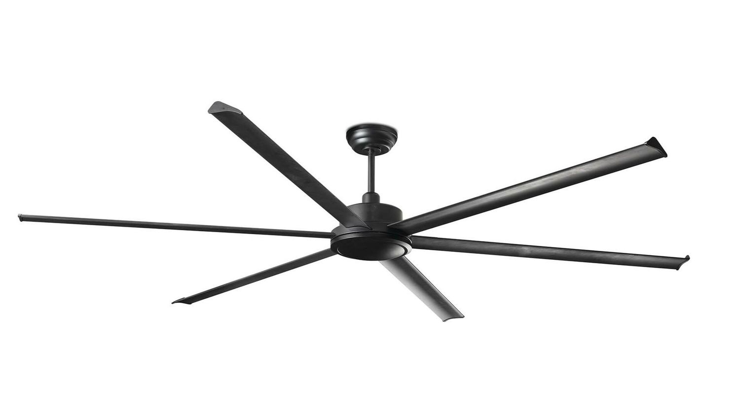 Rotterdam 20 200cm Black-Black Ceiling Fan with Remote Control by Faro