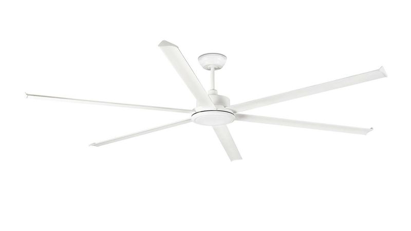 Rotterdam 25 250cm White-White Ceiling Fan with Remote Control by Faro