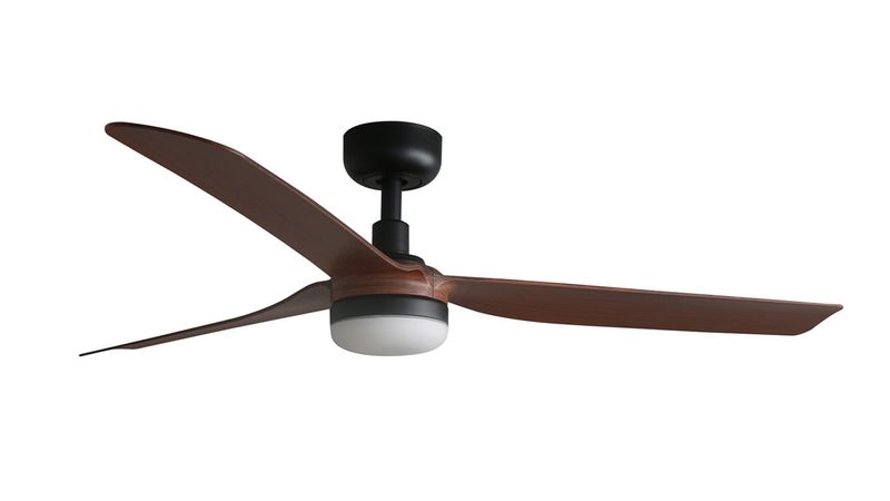 Punt 130cm Black-Walnut Ceiling Fan with Light &amp; Remote Control by Faro