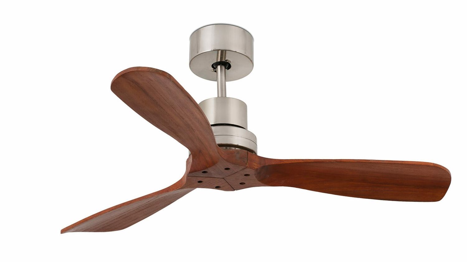 Lantau 107cm Nickel-Walnut Ceiling Fan with Remote Control by Faro