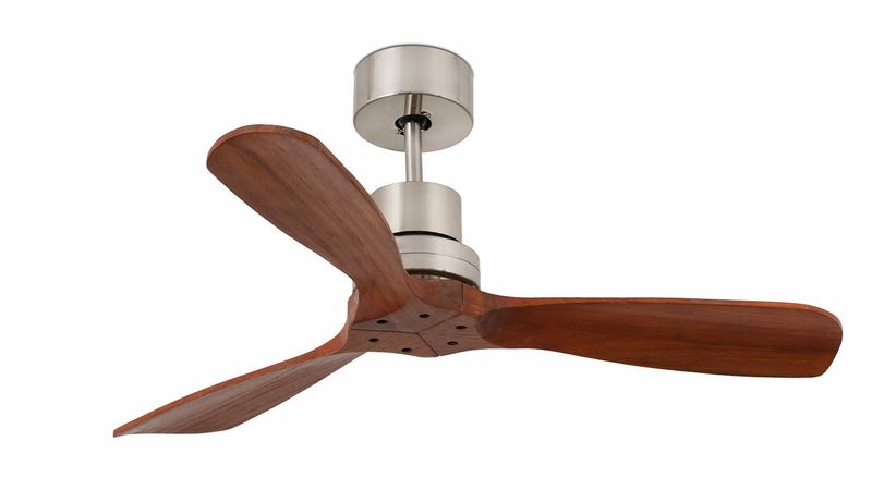 Lantau 107cm Nickel-Walnut Ceiling Fan with Remote Control by Faro