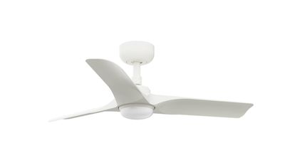 Hey 90cm White-White Ceiling Fan with Light &amp; Remote Control by Faro