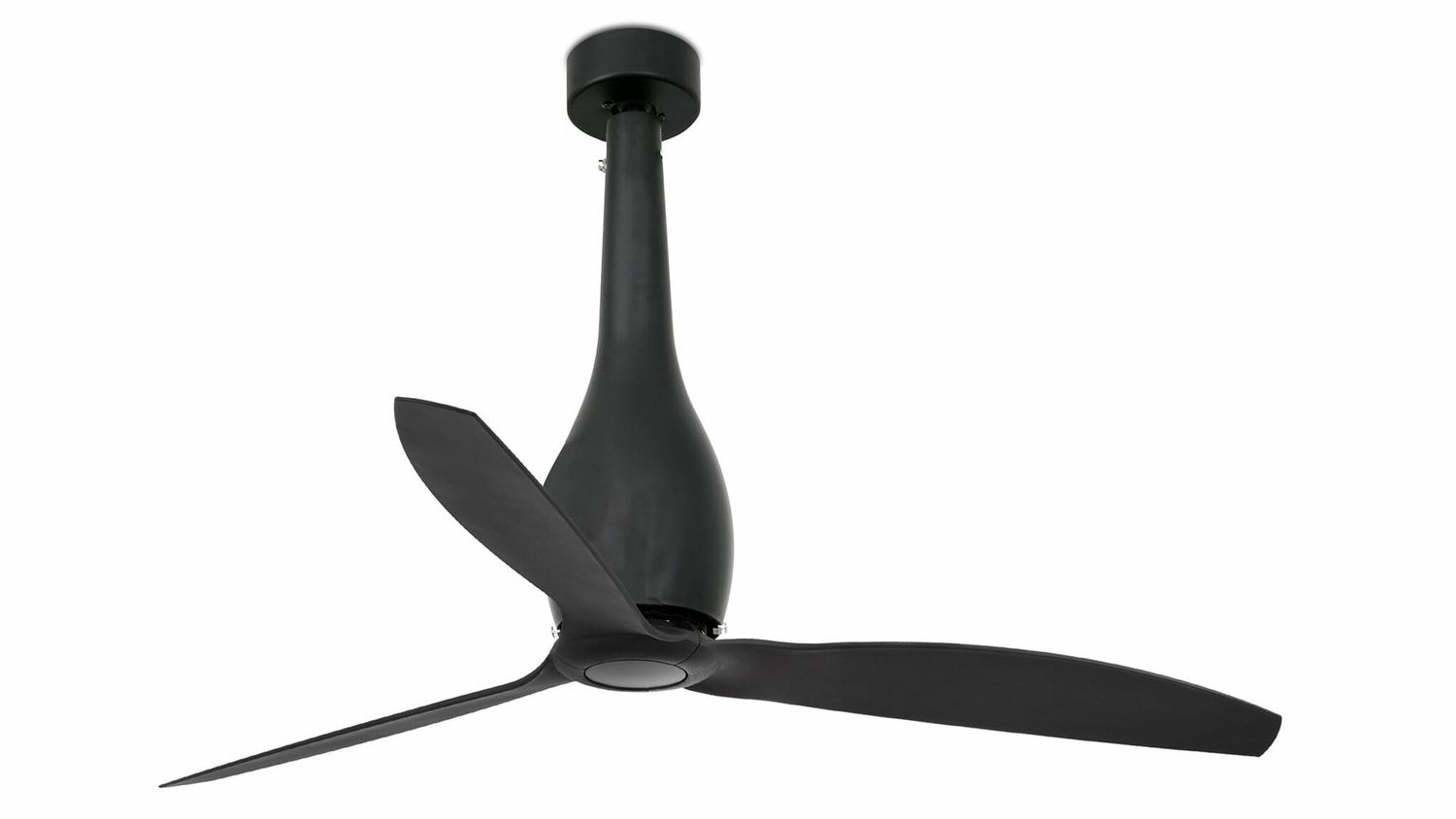 Eterfan 128cm Black-Black Ceiling Fan with Remote Control by Faro