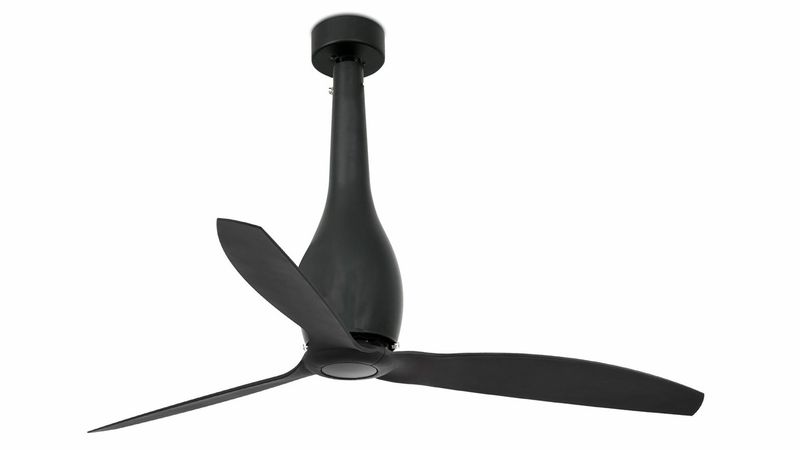 Eterfan 128cm Black-Black Ceiling Fan with Remote Control by Faro