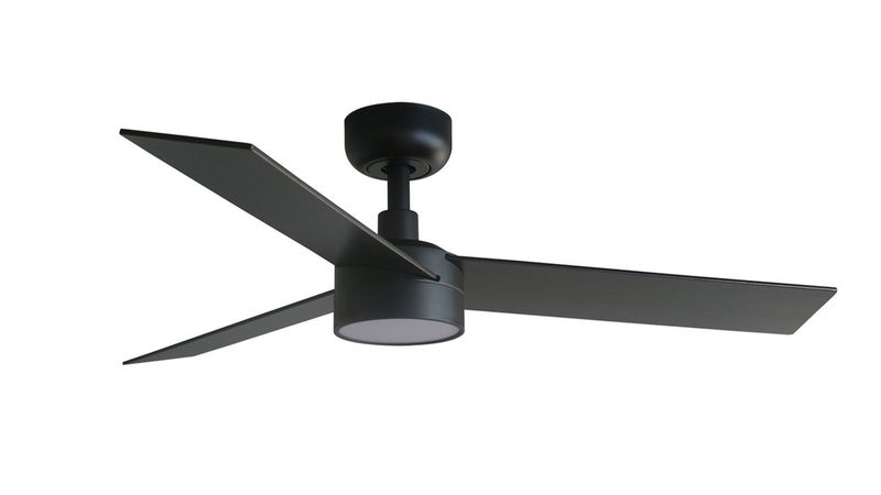 Rudder 106cm Black-Walnut Ceiling Fan with Light &amp; Remote Control by Faro