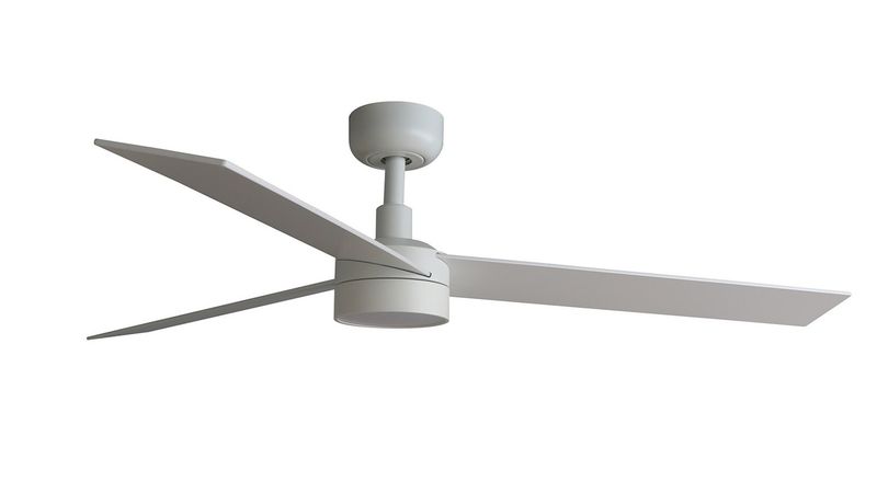 Rudder 132cm White-Ash Ceiling Fan with Light &amp; Remote Control by Faro