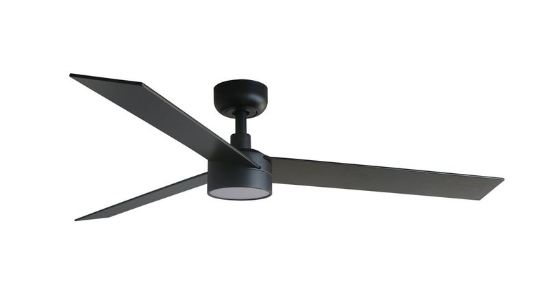 Rudder 132cm Black-Walnut Ceiling Fan with Light &amp; Remote Control by Faro