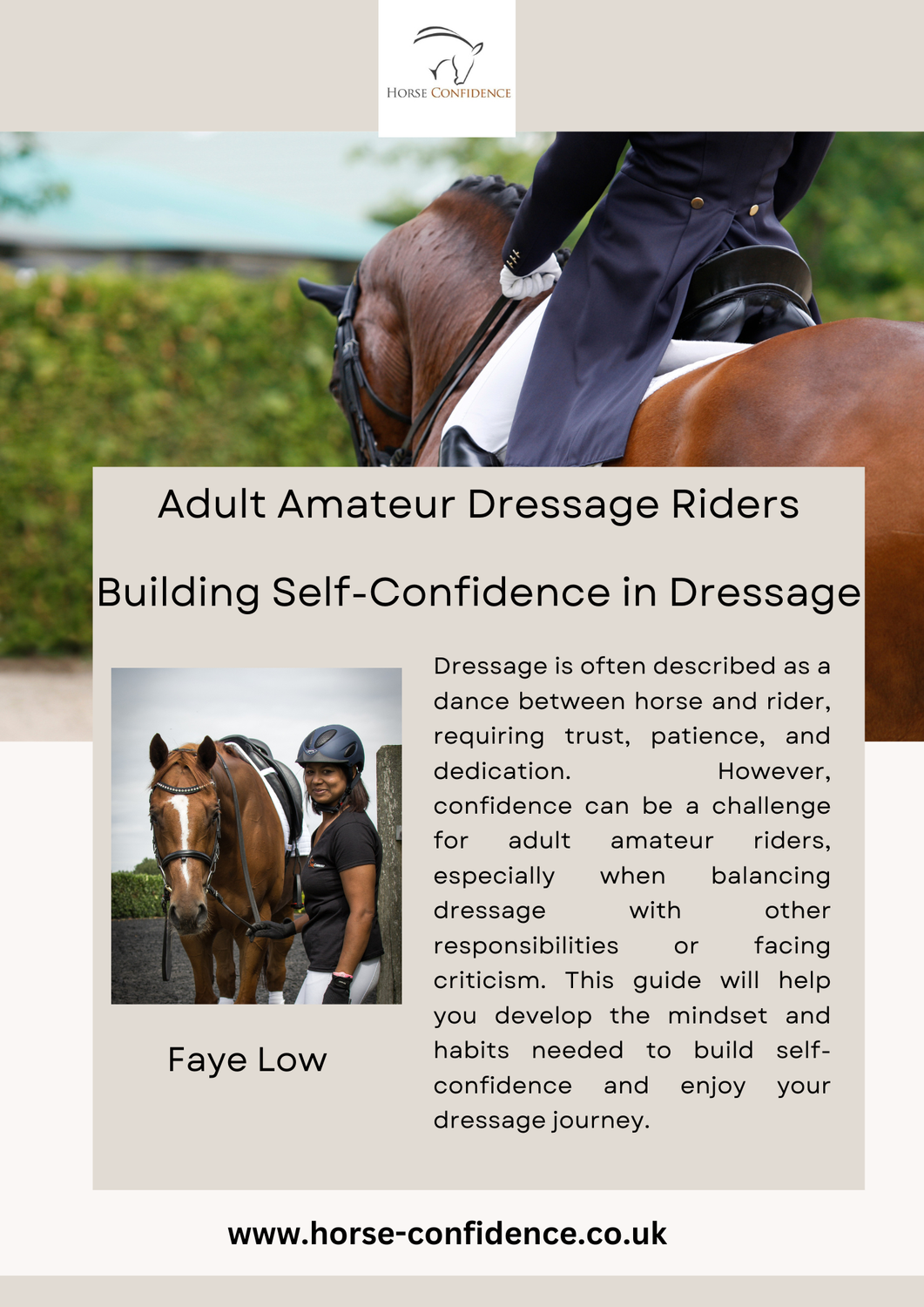 Building Self Confidence in Dressage Free Handout
