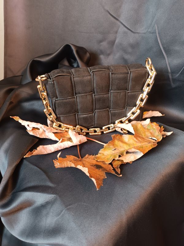 Stijlvolle casette handtas, zwart