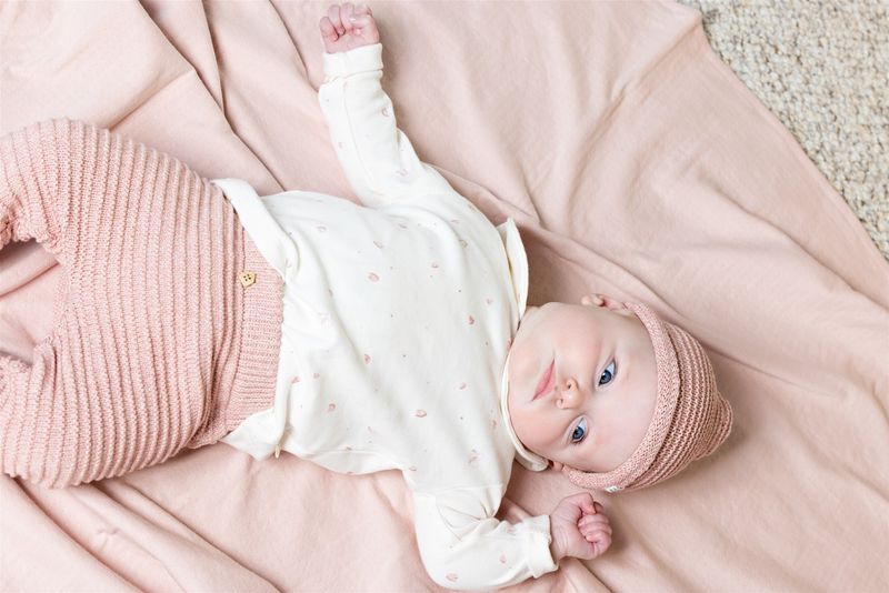 Pantalon en maille rose