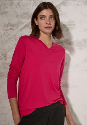 T-shirt framboise longue manche