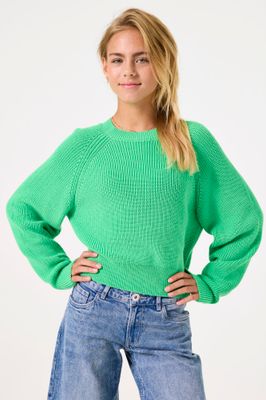 Pull maille vert