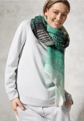 Echarpe verte et beige