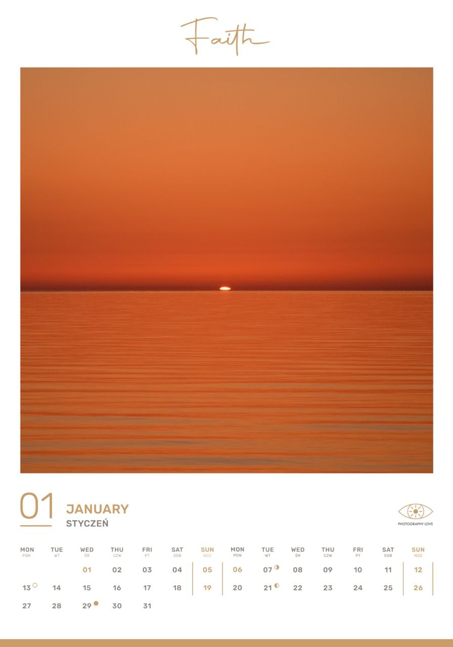Calendar HAPPY YEAR 2025 / English Edition