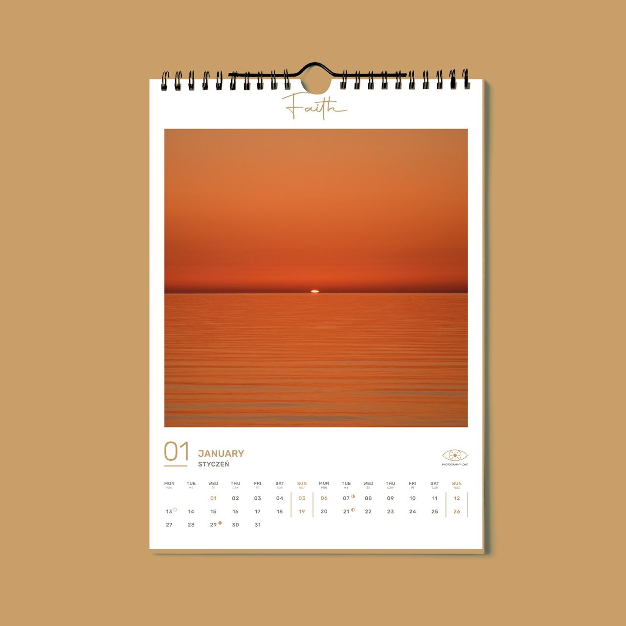 Calendar HAPPY YEAR 2025 / English Edition