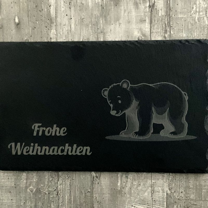 Schieferplatte mit individuellen Motiv
