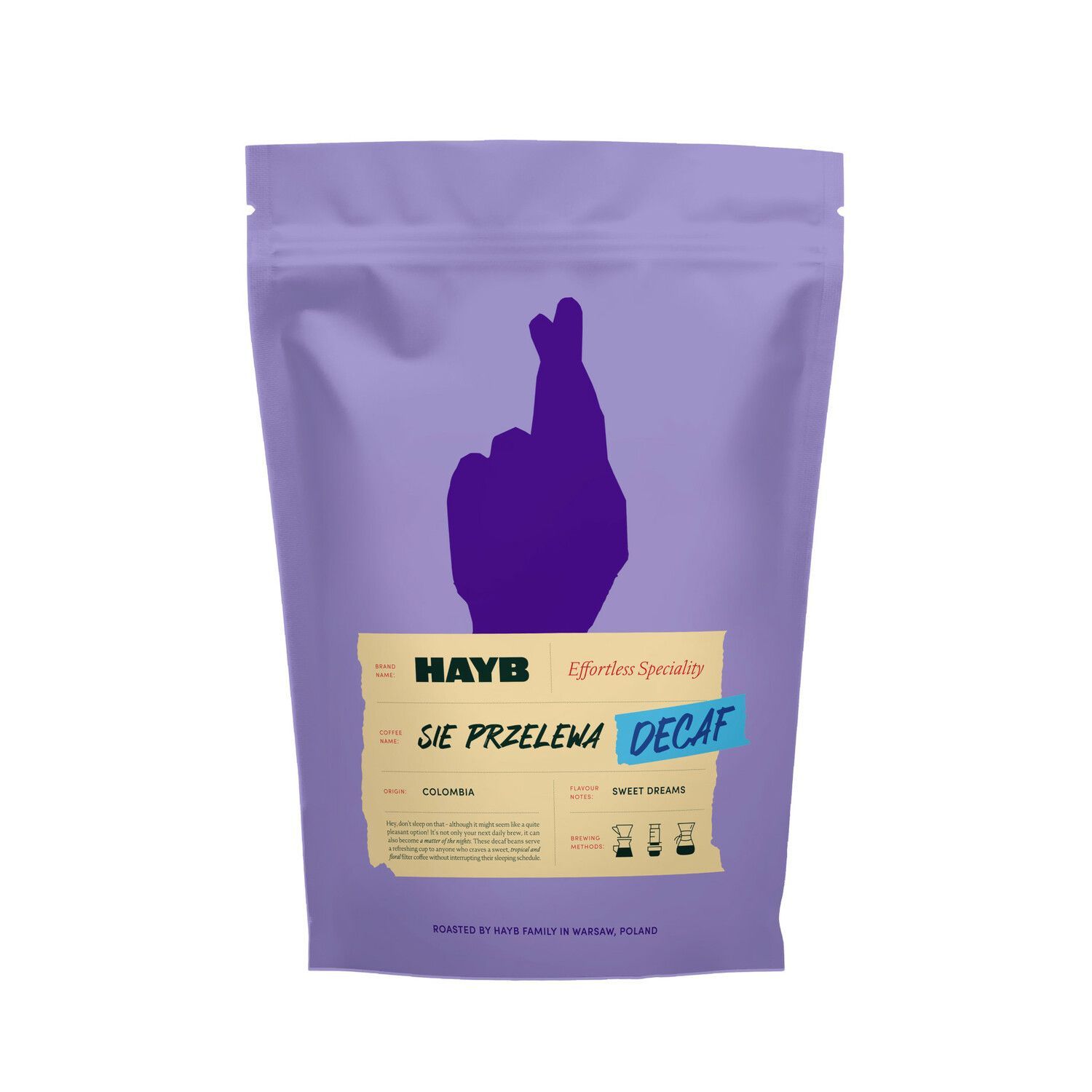 HAYB Się przelewa Kolumbia Decaf 250g