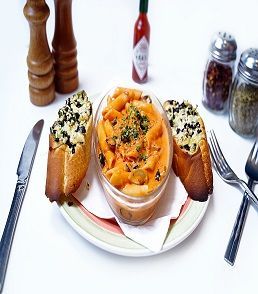 Penne Pasta (Choice of Sauce pink, white, and red sauce with broccoli, Mushroom or chicken served with parmesan cheese)