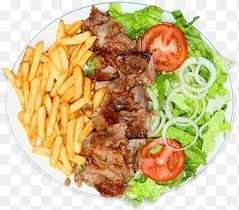 Beef Veal (Kabab) (Rice or French Fries, Mixed Vegetables, Onion Salad)