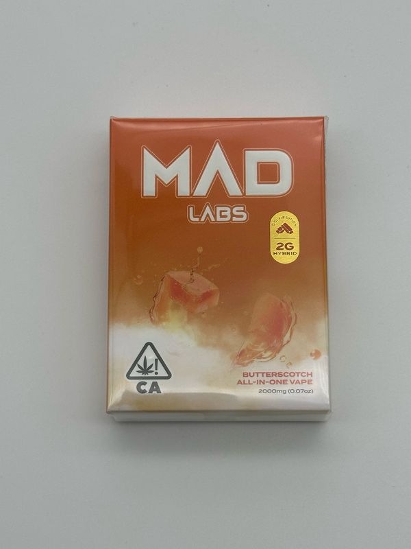 Mad Labs Butterscotch Hybrid Disposable 2G