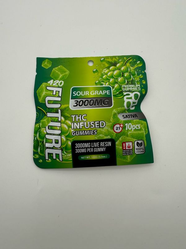 Future Gummies 3000MG Sour Grape Sativa