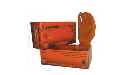 ORANGE TORQUE GRIP- XL GLOVES DISPOSALE NITRILE-100