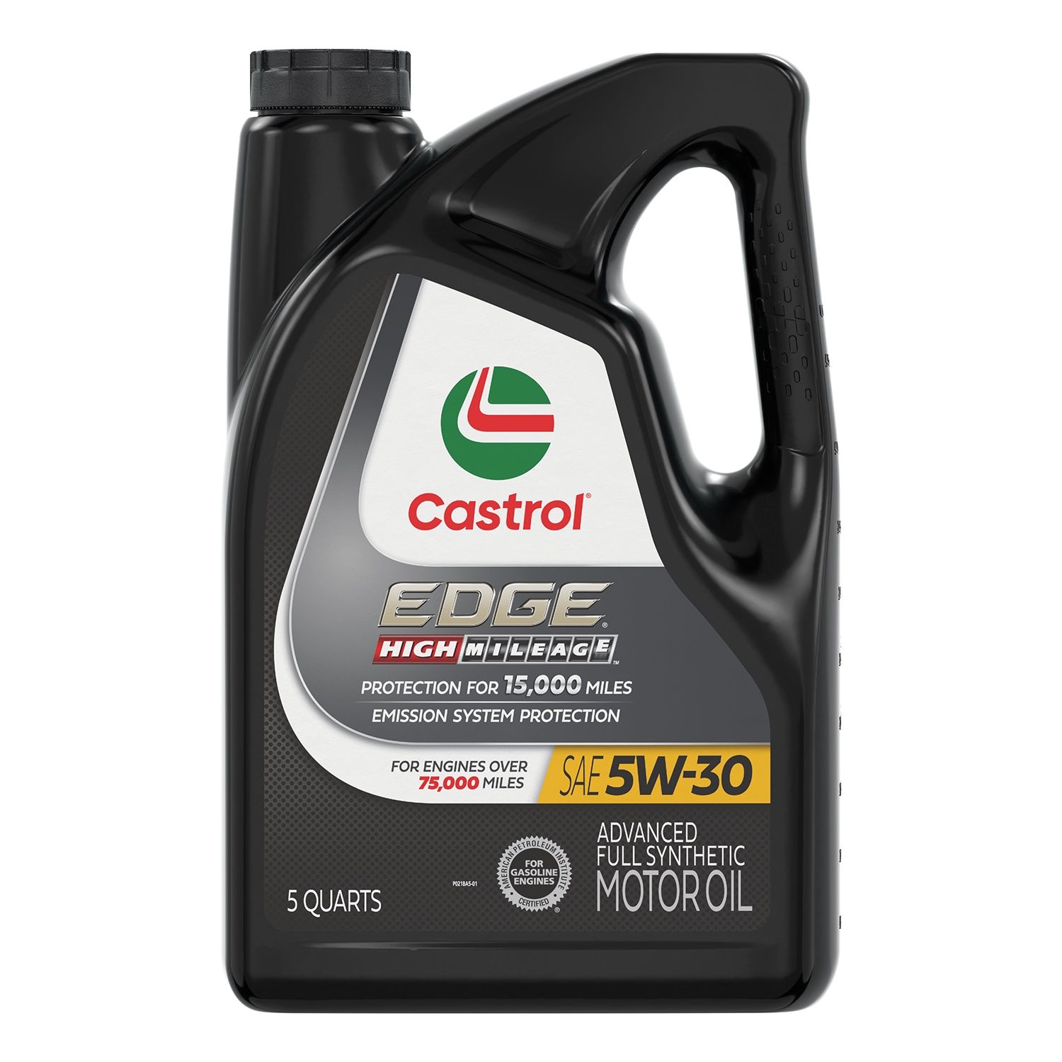 Castrol EDGE High Mileage Full Synthetic Engine Oil 5W-30, 5 Quarts