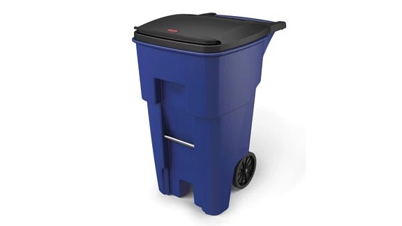 Bas. Con Tapa Y Ruedas 65 Gal  Azul