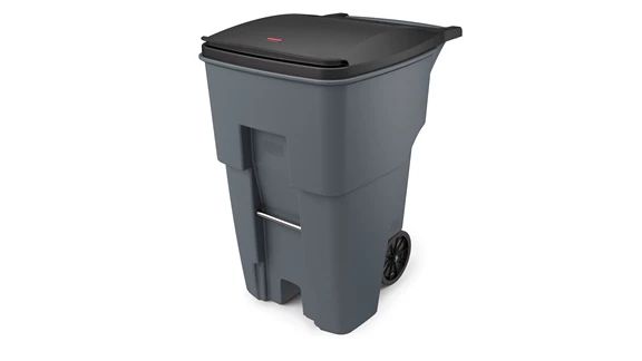 Bas. Con Tapa Y Ruedas 95 Gal  Gris