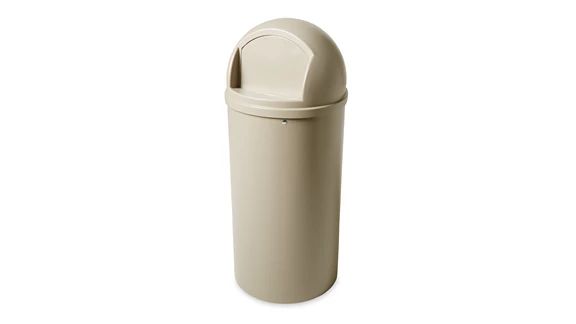Basurero Marshal Tapa Red. 25 Gls Beige