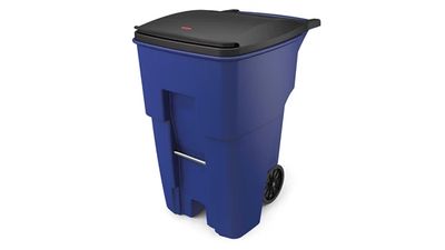 Bas. Con Tapa Y Ruedas 95 Gal  Azul