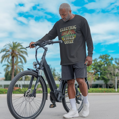 Electric Vibes Only Men’s Long Sleeve Shirt