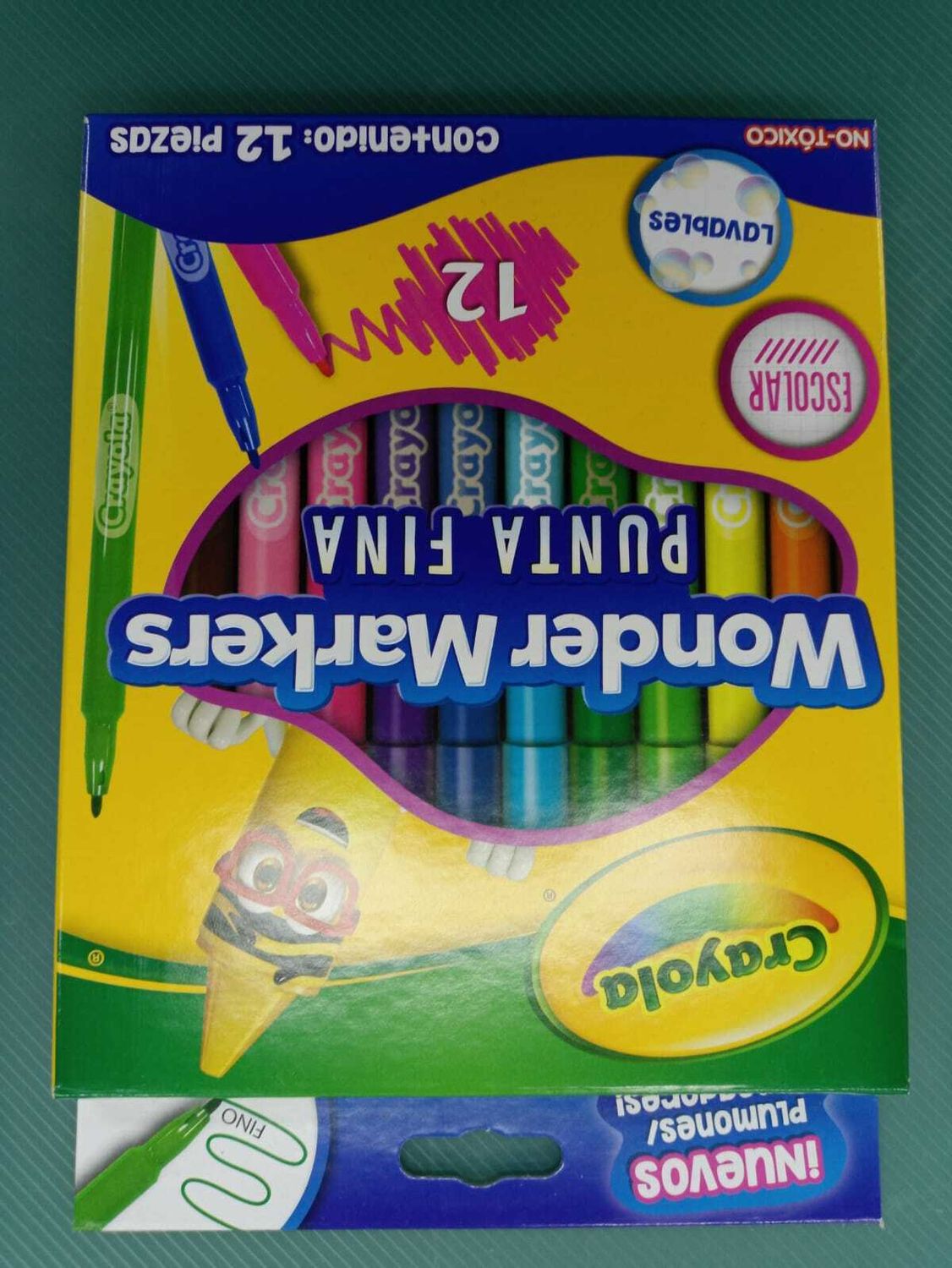 MARCADORES WONDER PUNTA FINA 12U CRAYOLA