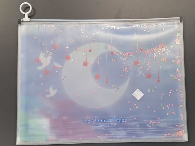 Carpeta con brillos de estrella