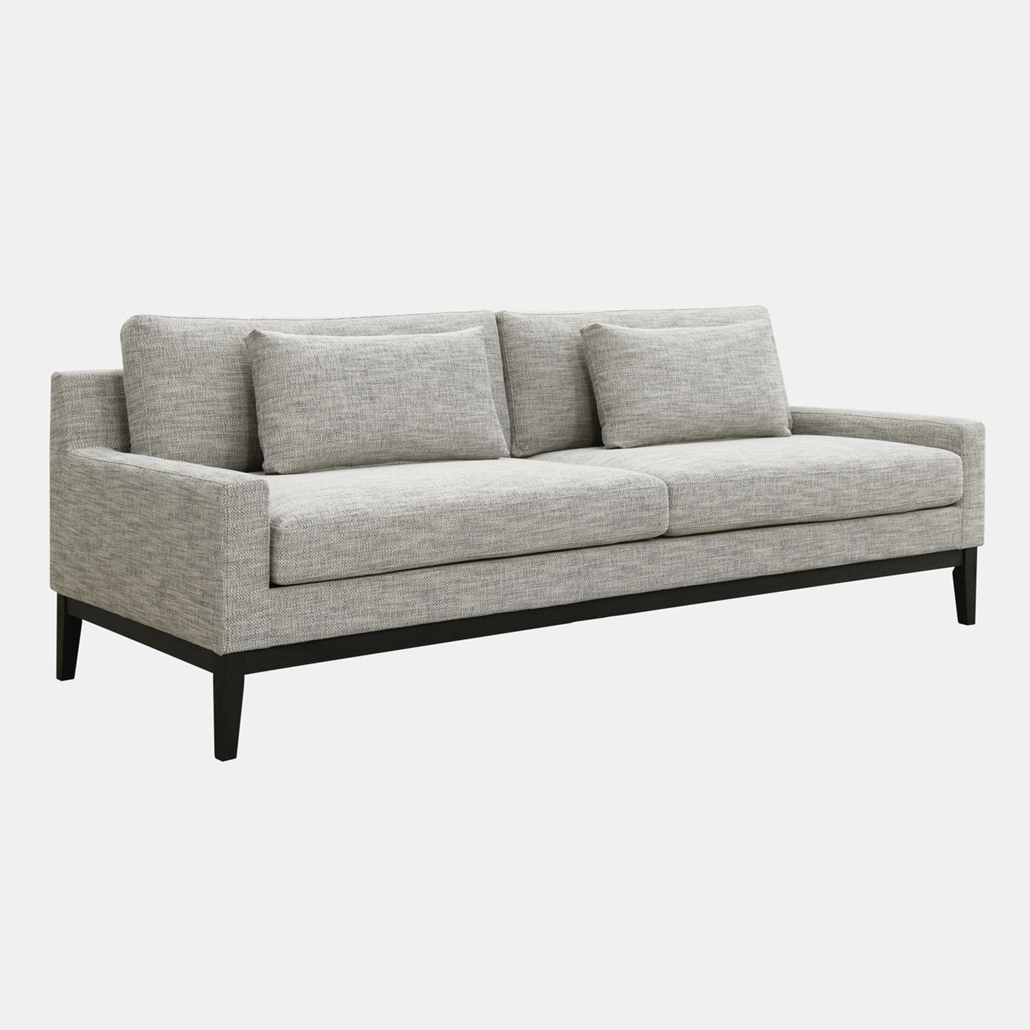 Bolstered sofa tan/black