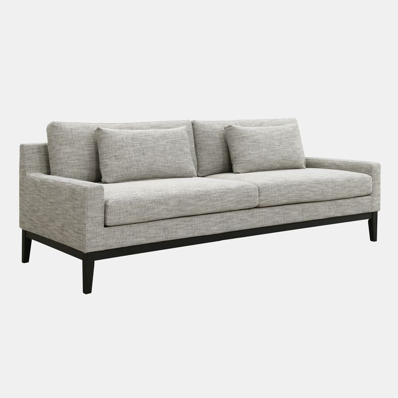 Bolstered sofa tan/black