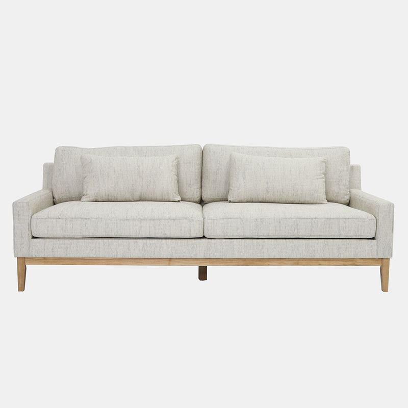 Bolstered sofa beige/