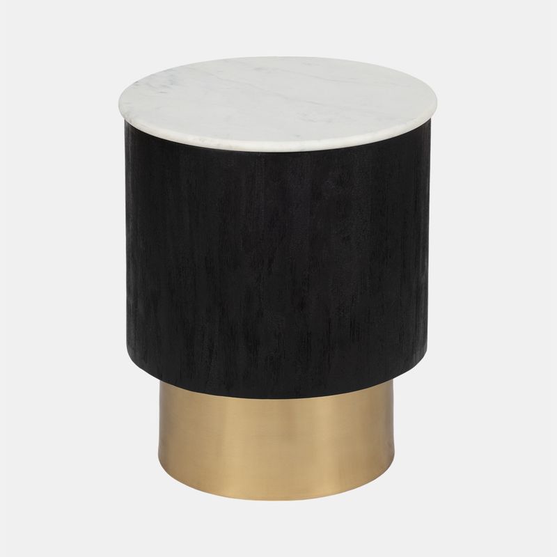 Gold pedestal accent table