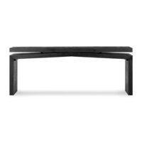 Matthes console aged black pine
