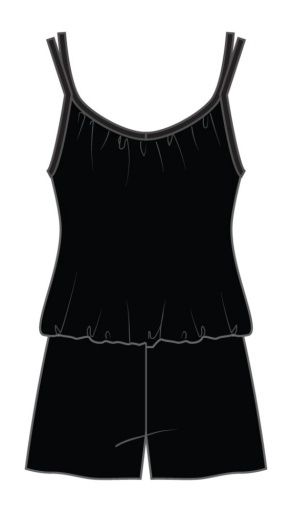 Maillot  Romper - Taille plus, Grandeur: 16W, Couleur: Noir