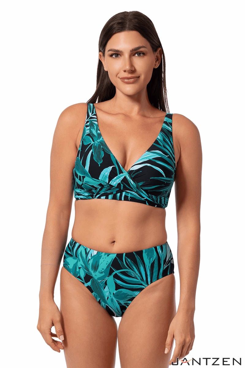 Haut de bikini a motifs turquoises - Vera
