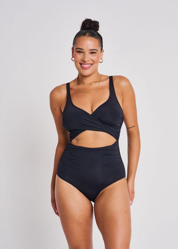 Maillots une pièce Wrap Noir
