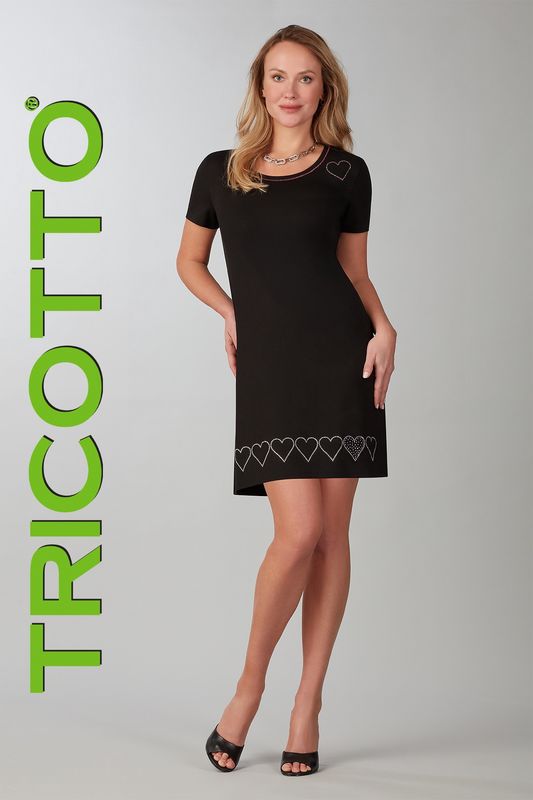 Robe courte noir avec Coeurs