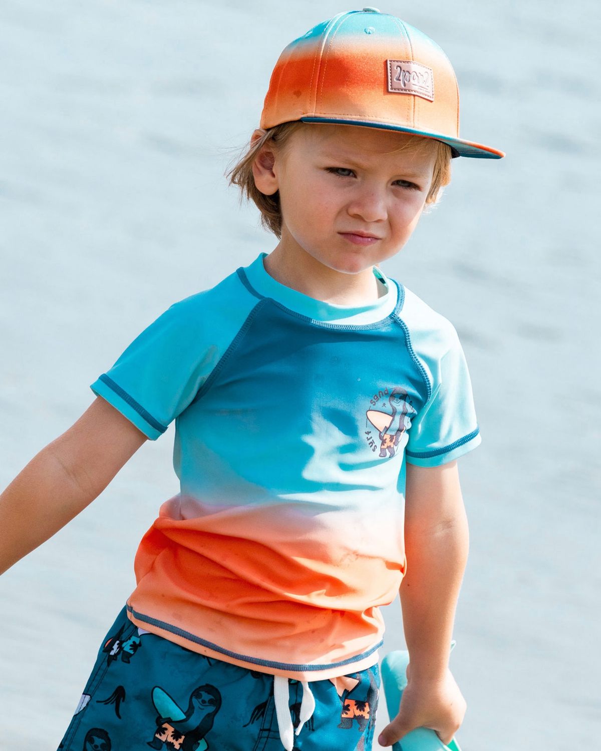 Rashgard manches courtes - Gradient orange, Grandeur: 3/6m